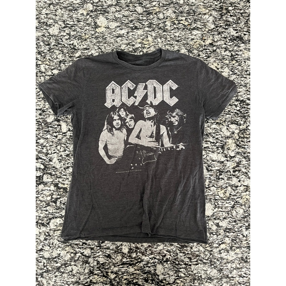 Old Navy AC/DC Graphic T-Shirt Charcoal Gray Band Tee Small S